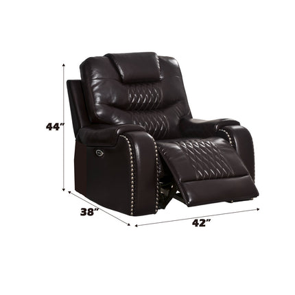 ACME 55418 Braylon Recliner (Power Motion), Brown PU