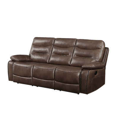 ACME 55420 Aashi Motion Sofa, Brown Leather-Gel Match ACME Furniture