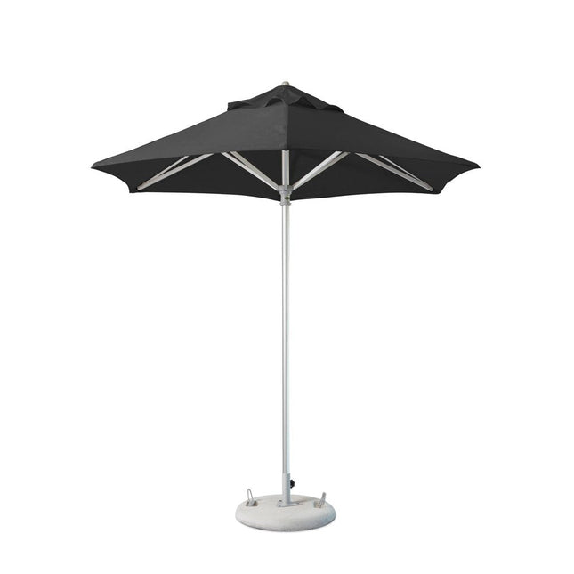 9' Black Polyester Round Market Patio Umbrella HomeRoots