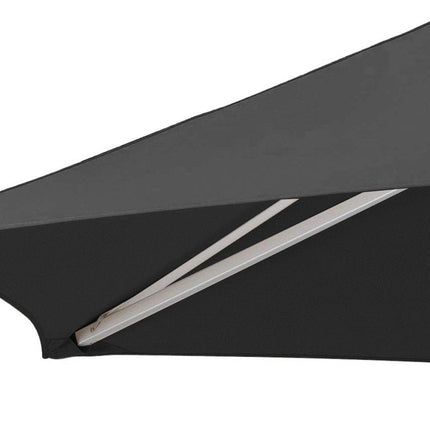 9' Black Polyester Round Market Patio Umbrella HomeRoots