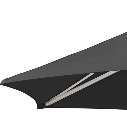 9' Black Polyester Round Market Patio Umbrella HomeRoots