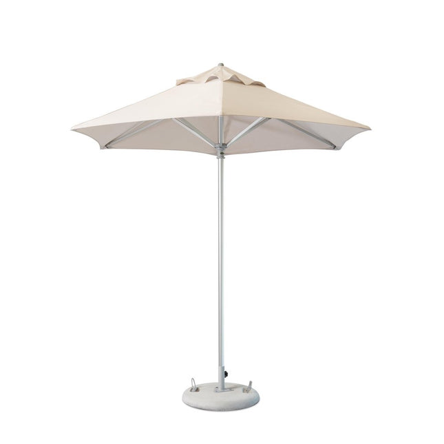 9' Ecru Polyester Round Market Patio Umbrella HomeRoots