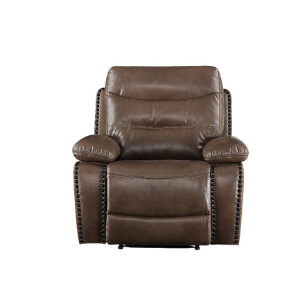 ACME 55422 Aashi Recliner, Brown Leather-Gel Match