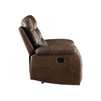 ACME 55422 Aashi Recliner, Brown Leather-Gel Match