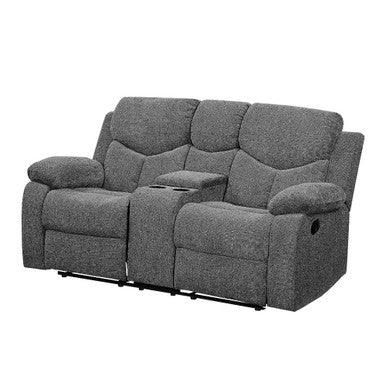 ACME 55441 Kalen Loveseat with Console (Motion), Gray Chenille ACME Furniture