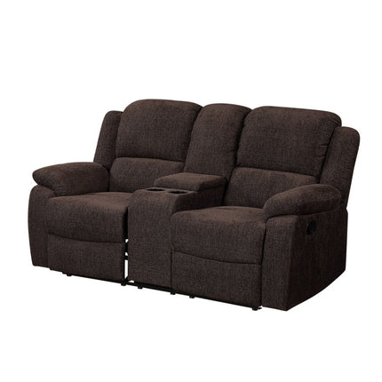 ACME 55446 Madden Loveseat with Console (Motion), Brown Chenille