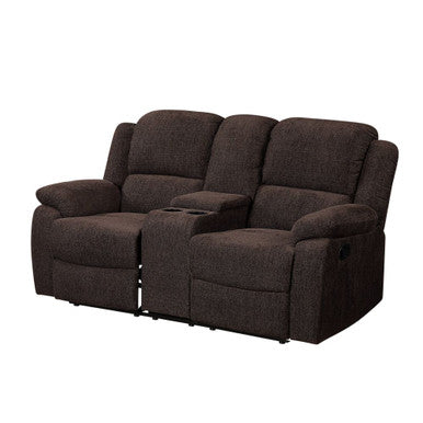 ACME 55446 Madden Loveseat with Console (Motion), Brown Chenille ACME Furniture