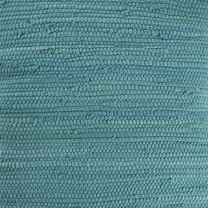 Set of Two 20" Turquoise Cotton And Jute Throw Pillows with Texture