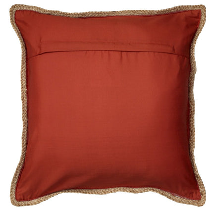 Set of Two 20" Turquoise Cotton And Jute Throw Pillows with Texture