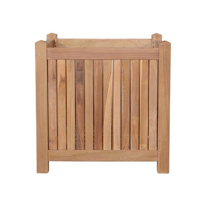 18" Natural Solid Wood Indoor Outdoor Square Planter Box HomeRoots