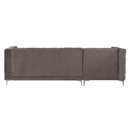 ACME 55495 Sullivan Sectional Sofa, Gray Velvet