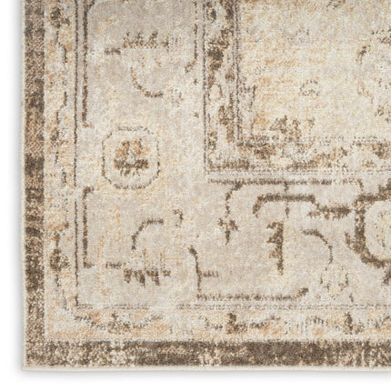 10' Beige And Brown Floral Distressed Runner Rug HomeRoots