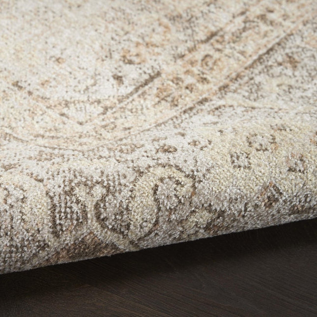10' Beige And Brown Geometric Runner Rug HomeRoots