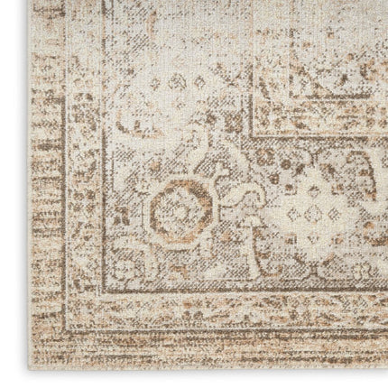 10' Beige And Brown Geometric Runner Rug HomeRoots