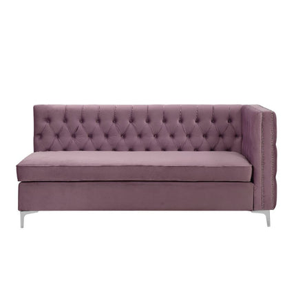 ACME 55500 Rhett Sectional Sofa, Purple Velvet
