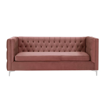 ACME 55505 Rhett Sectional Sofa, Dusty Pink Velvet