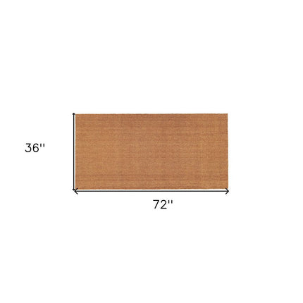36" X 72" Natural Coir Outdoor Door Mat HomeRoots