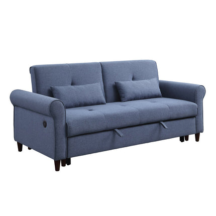 ACME 55565 Nichelle Sleeper Sofa, Blue Fabric