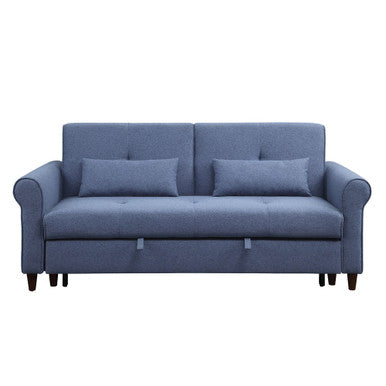 ACME 55565 Nichelle Sleeper Sofa, Blue Fabric ACME Furniture