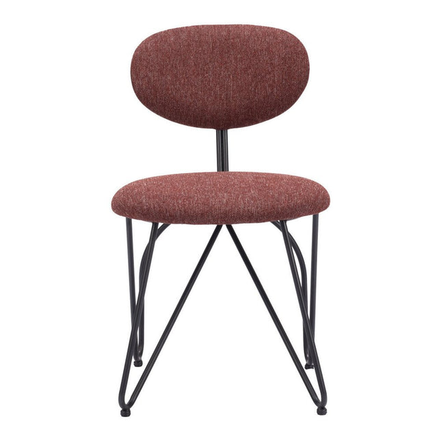 Set of Two Brown and Black Upholstery Open Back Dining Side Chairs HomeRoots