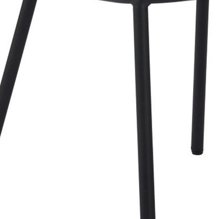 Ivory and Black Faux Fur Dining Arm Chair