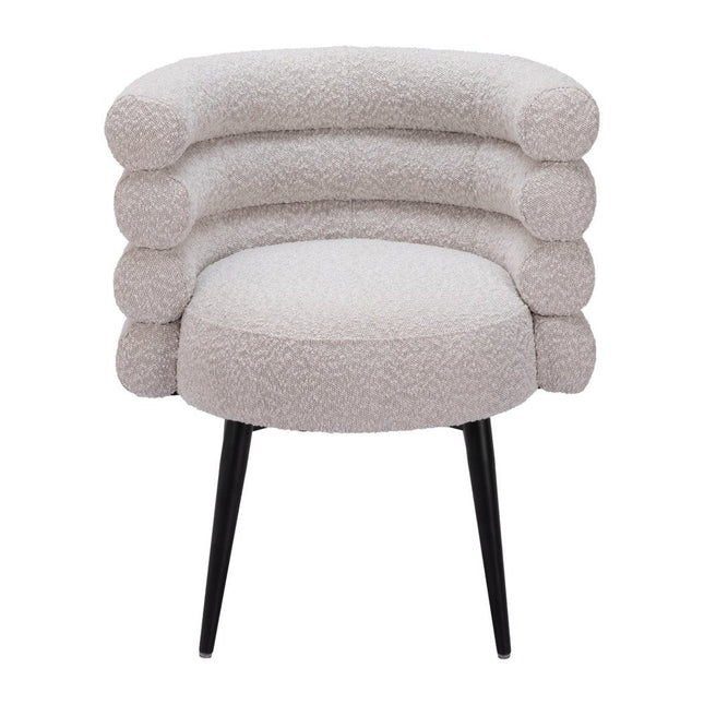 Gray and Black Faux Fur Slat Back Dining Arm Chair HomeRoots