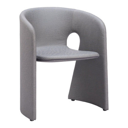 Gray Faux Leather Dining Arm Chair HomeRoots