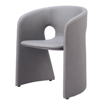 Gray Faux Leather Dining Arm Chair HomeRoots