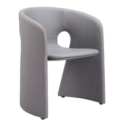 Gray Faux Leather Dining Arm Chair HomeRoots