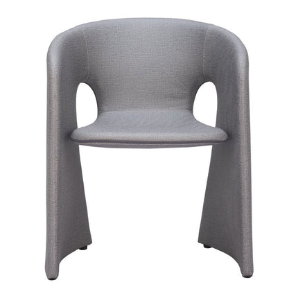 Gray Faux Leather Dining Arm Chair HomeRoots