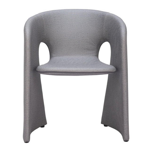 Gray Faux Leather Dining Arm Chair HomeRoots