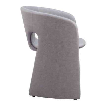 Gray Faux Leather Dining Arm Chair HomeRoots