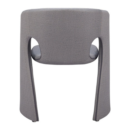 Gray Faux Leather Dining Arm Chair HomeRoots