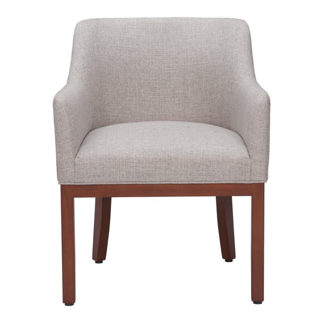 Gray and Brown Upholstery Dining Arm Chair HomeRoots