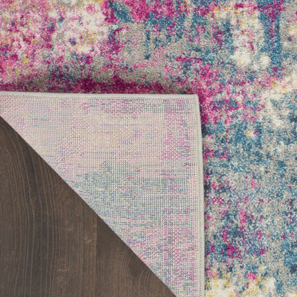 10' Ivory Blue And Yellow Abstract Square Rug HomeRoots