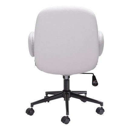 Beige and Black Adjustable Height Swivel Rolling Office Chair HomeRoots