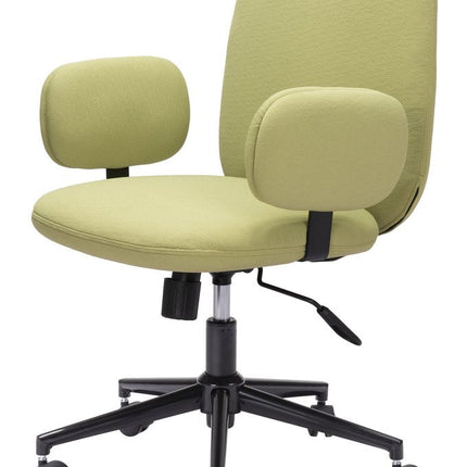 Green and Black Adjustable Height Swivel Rolling Office Chair HomeRoots