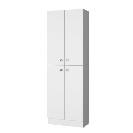 12" White Wood Pantry Or Storage Closet HomeRoots