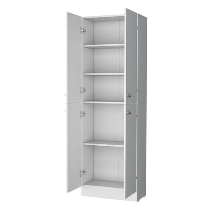 12" White Wood Pantry Or Storage Closet HomeRoots