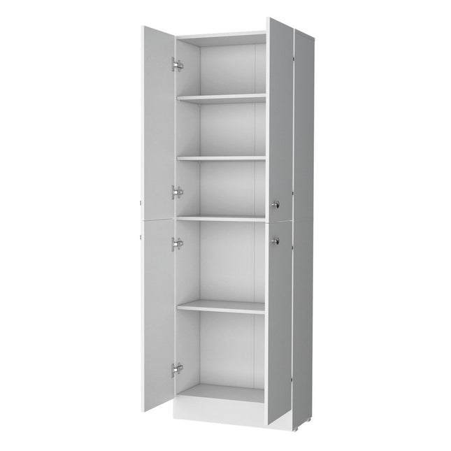 12" White Wood Pantry Or Storage Closet