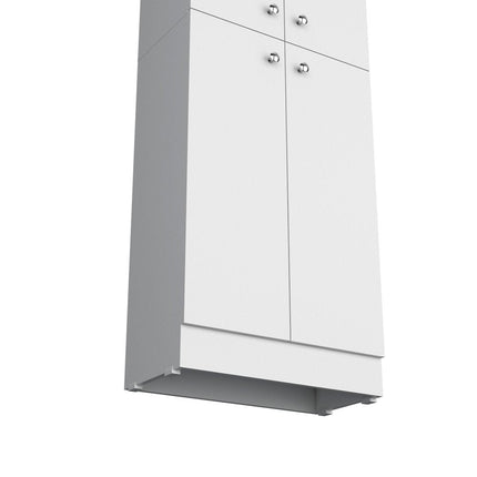 12" White Wood Pantry Or Storage Closet HomeRoots