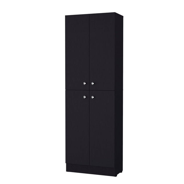 12" Black Wood Pantry Or Storage Closet