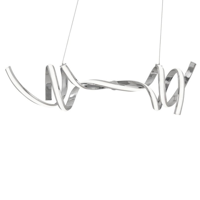 Silver Two Light Metal LED Dimmable Chandelier HomeRoots