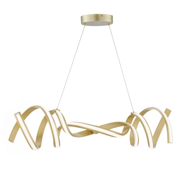 Gold Two Light Metal LED Dimmable Smart Enabled Chandelier HomeRoots