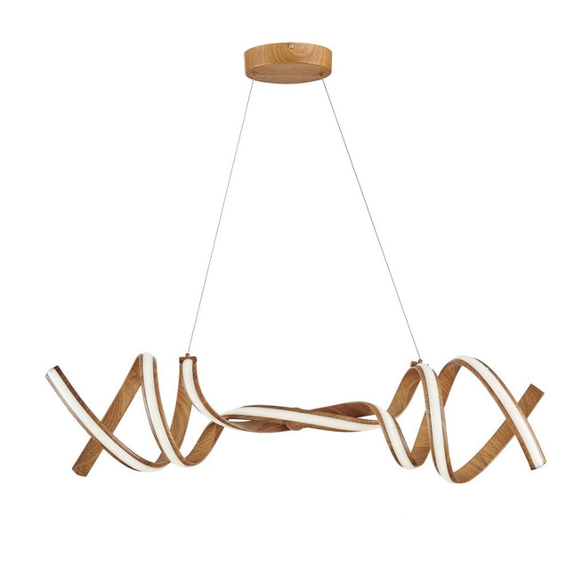 Brown Two Light Metal LED Dimmable Smart Enabled Chandelier HomeRoots