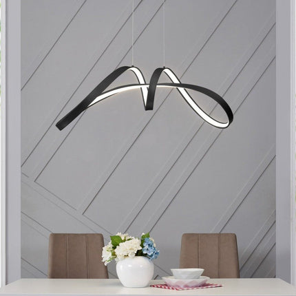 Black Metal LED Dimmable Chandelier HomeRoots