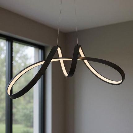 Black Metal LED Dimmable Chandelier HomeRoots