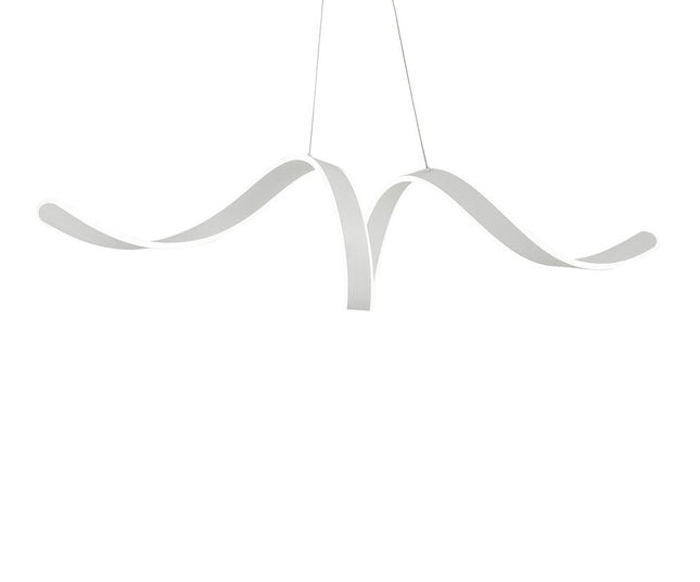White Metal LED Dimmable Chandelier HomeRoots