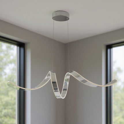 Silver Metal LED Dimmable Smart Enabled Chandelier HomeRoots