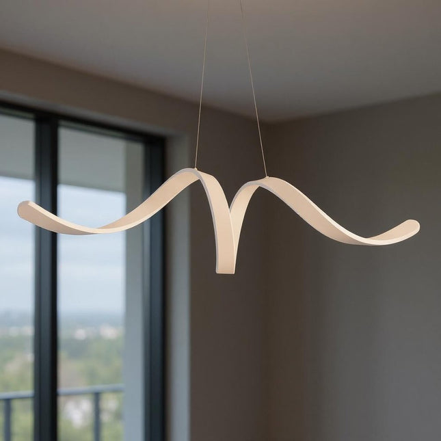 White Metal LED Dimmable Smart Enabled Chandelier HomeRoots